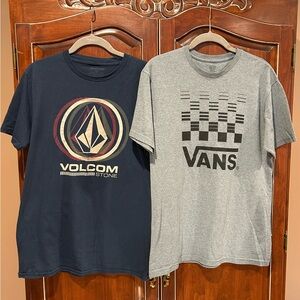 2 Young Men’s M tee shirts - Vans, Volcom